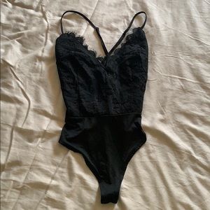 Black lace bodysuit